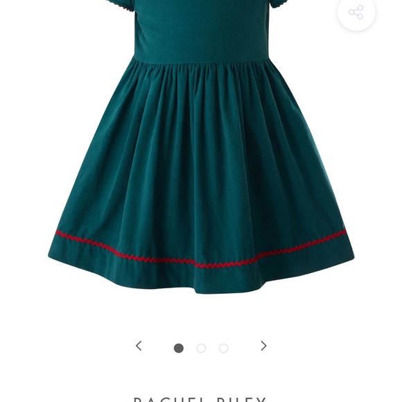 NWT Rachel Riley Holiday Green Holly Dress sz 10 - Picture 3 of 3